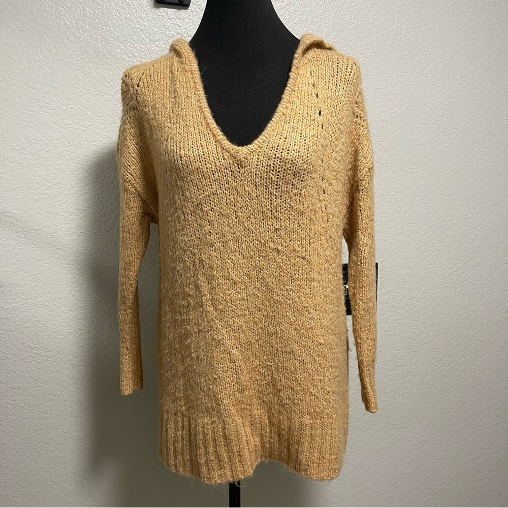 American Eagle Outfitters Jegging Fit Wool Blend Hooded V Neck Sweater Size XS